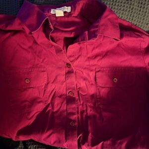 Coldwater Creek Fuchsia Button Down Shirt